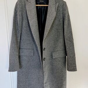 Zara Women's Gray Wool Overcoat XS